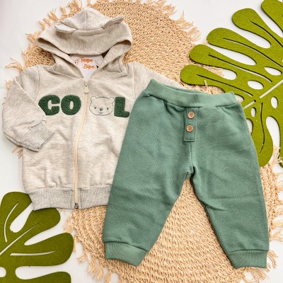  Inverno 2025 - Conj. Jaqueta Cool Bear e Calça Saruel - Mescla e Verde